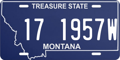 MT license plate 171957W