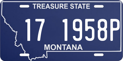 MT license plate 171958P