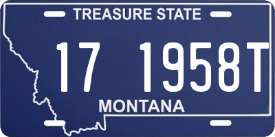MT license plate 171958T