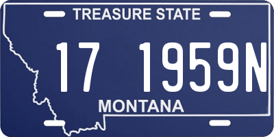 MT license plate 171959N