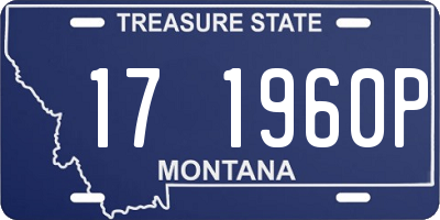 MT license plate 171960P