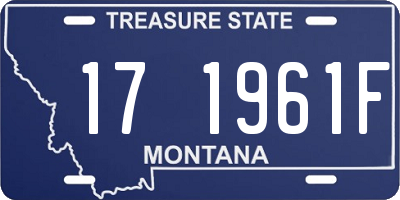 MT license plate 171961F