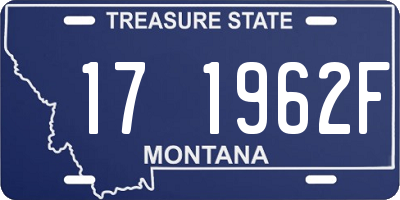 MT license plate 171962F