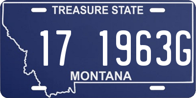 MT license plate 171963G