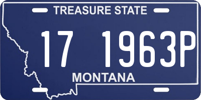 MT license plate 171963P