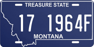 MT license plate 171964F