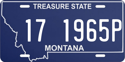 MT license plate 171965P
