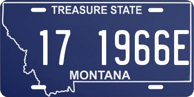 MT license plate 171966E