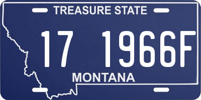 MT license plate 171966F
