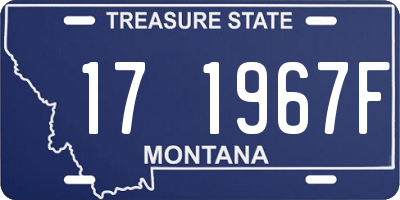 MT license plate 171967F