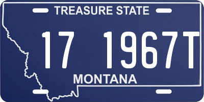 MT license plate 171967T