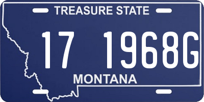 MT license plate 171968G