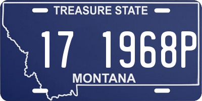 MT license plate 171968P