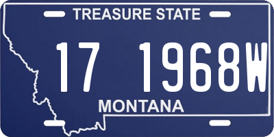 MT license plate 171968W