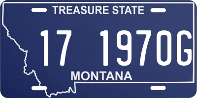 MT license plate 171970G