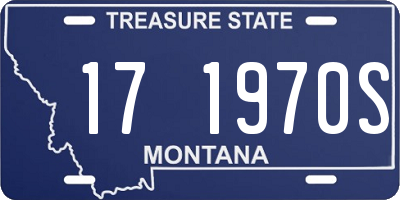 MT license plate 171970S