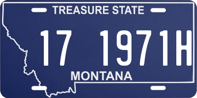 MT license plate 171971H