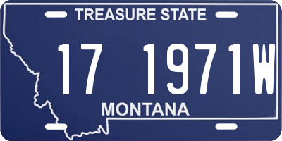 MT license plate 171971W