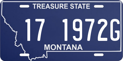 MT license plate 171972G