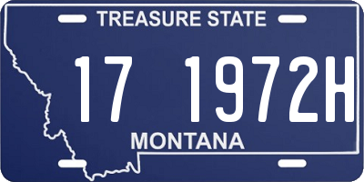 MT license plate 171972H