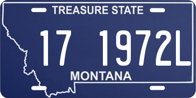MT license plate 171972L