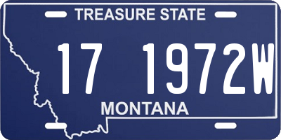 MT license plate 171972W