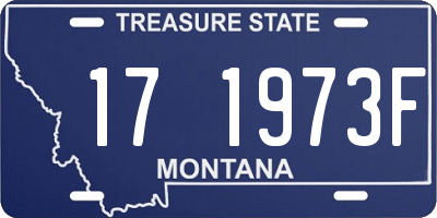 MT license plate 171973F