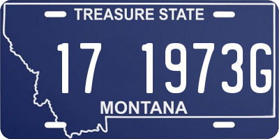 MT license plate 171973G
