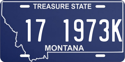 MT license plate 171973K
