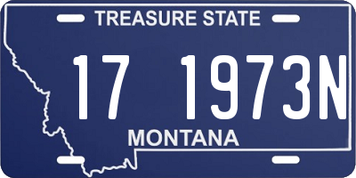 MT license plate 171973N