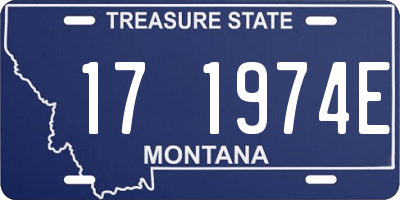 MT license plate 171974E