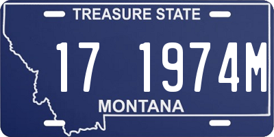 MT license plate 171974M