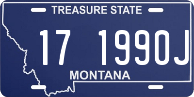 MT license plate 171990J