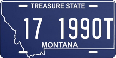 MT license plate 171990T