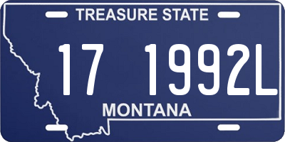 MT license plate 171992L
