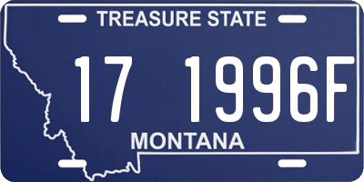 MT license plate 171996F