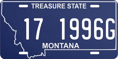 MT license plate 171996G