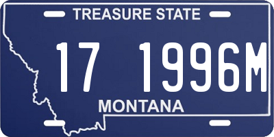 MT license plate 171996M