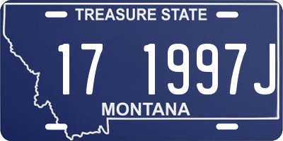 MT license plate 171997J