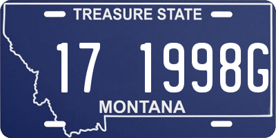 MT license plate 171998G