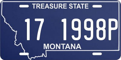 MT license plate 171998P