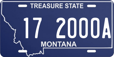 MT license plate 172000A
