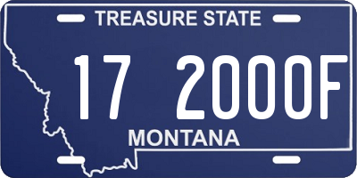 MT license plate 172000F