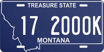 MT license plate 172000K