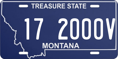 MT license plate 172000V