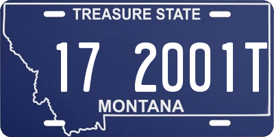 MT license plate 172001T