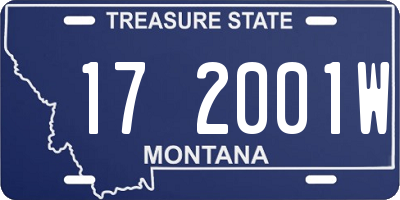MT license plate 172001W