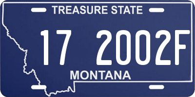 MT license plate 172002F