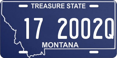 MT license plate 172002Q