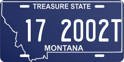 MT license plate 172002T
